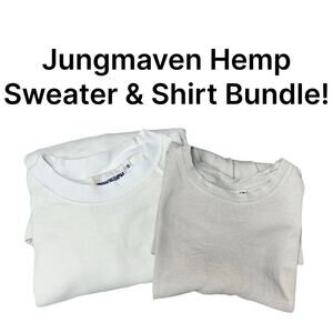 Jungmaven S Tahoe Crew Neck Pullover Sweater & T-Shirt Hemp & Cotton Organic